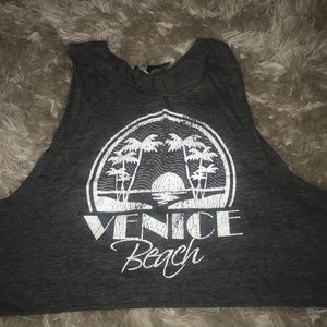 Forever21 Gray Crop Top